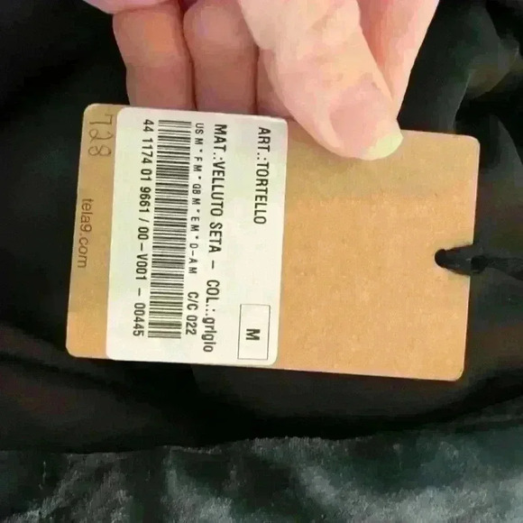 Tela NWT Quilted Tortello Jacket Italy Luxury $446 Blue US Medium New Winter - Picture 2 of 4